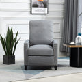 Coolmore Modern Comfortable Upholstered Leisure Chair Recliner Chair For Living Room Gray Velvet