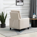 Coolmore Modern Comfortable Upholstered Leisure Chair Recliner Chair For Living Room Beige Velvet