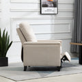 Coolmore Modern Comfortable Upholstered Leisure Chair Recliner Chair For Living Room Beige Velvet