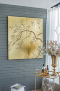 Set Of 2 Cherry Blossom Wall Art Panels, Wall Decor For Living Room Dining Room Office Bedroom, 21.5