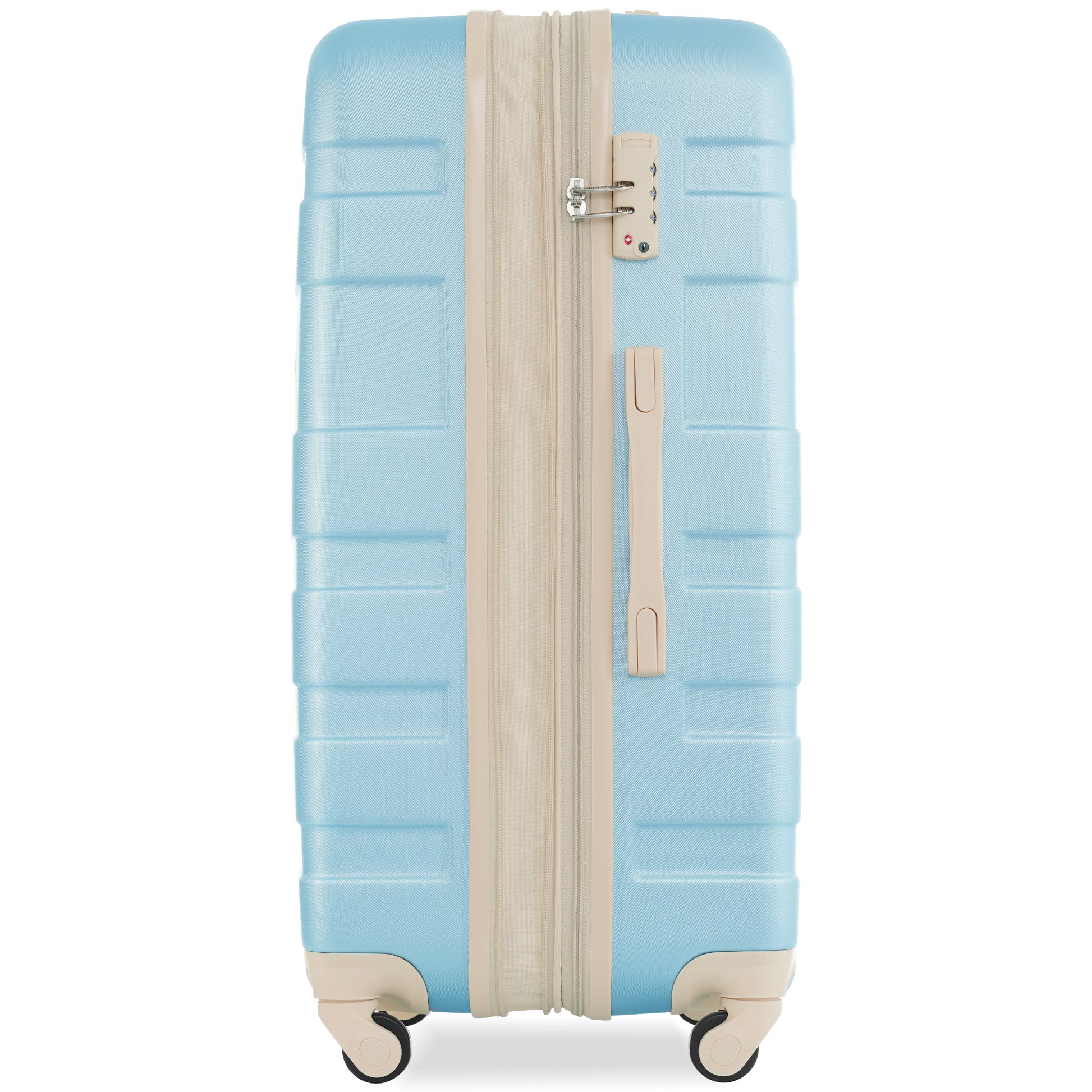 Luggage Sets Model Expandable Abs Hardshell 3Pcs Clearance Luggage Hardside Lightweight Durable Suitcase Sets Spinner Wheels Suitcase With Tsa Lock 20''24''28'' Golden Blue And Beige Blue Abs