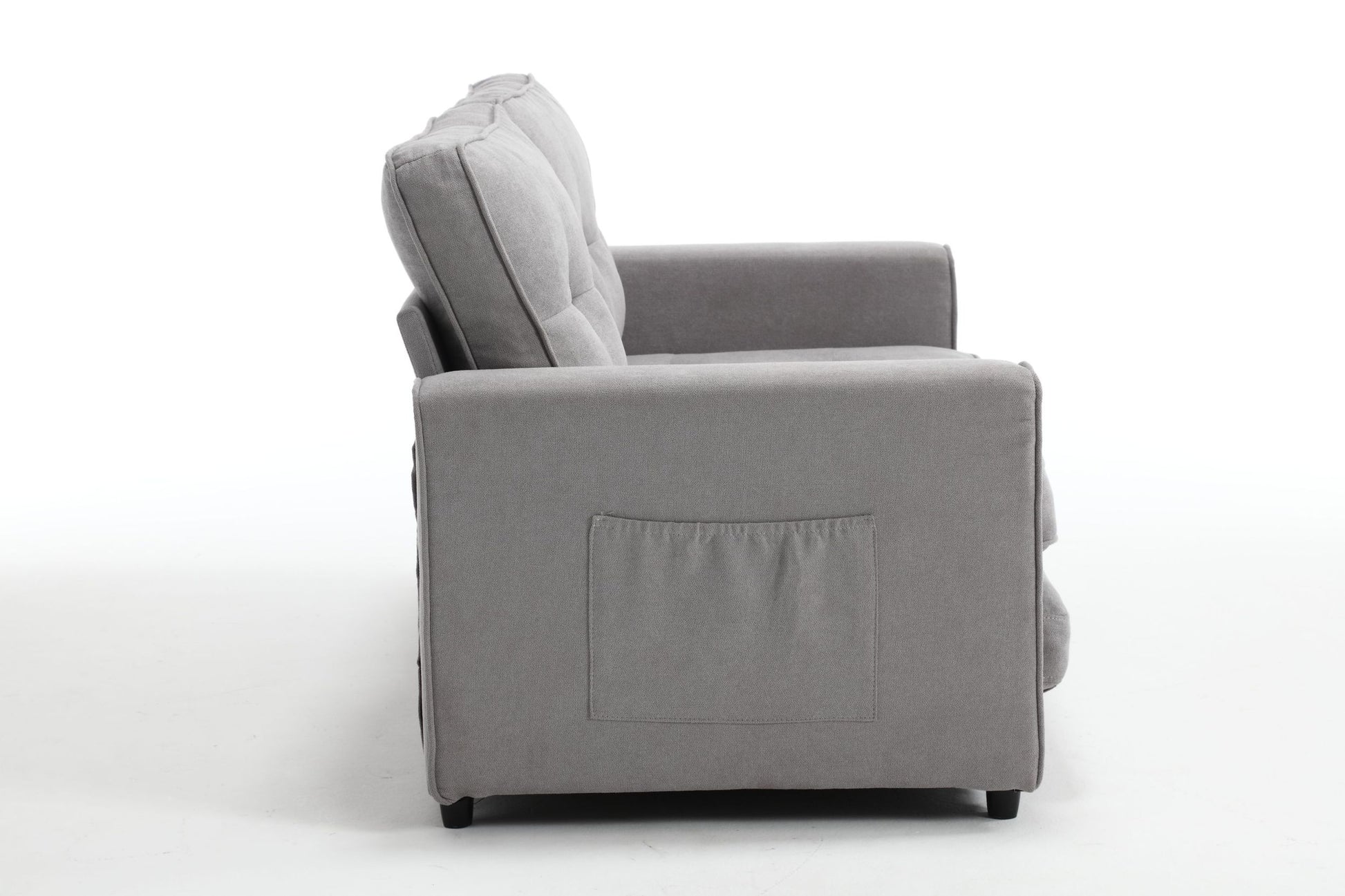 3 Fold Sofa,Convertible Futon Couch Sleeper Sofabed,Space Saving Seat,Pull Out Couch Bed For Living Room,Dark Gray & Light Gray & Beige,Velvet Linen Fabric Light Gray Velvet Wood Primary Living Space Medium Soft Loose Back American Design,Classic,Luxury