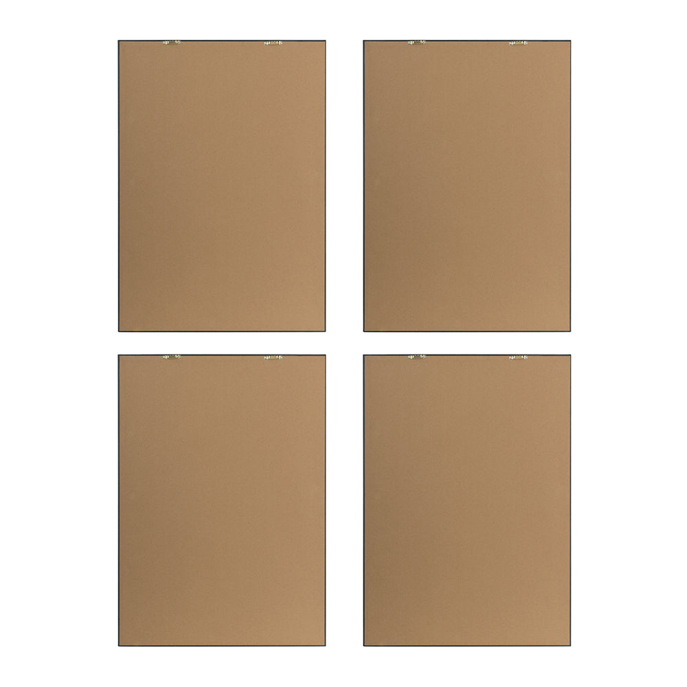 Set Of 4 Botanical Flower Wall Art, Home Decor For Living Room, Dining Room, Bedroom, Hallway, 20" X 28" White Blue Plastic