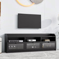 Sleek & Modern Design Tv Stand With Acrylic Board Door, Chic Elegant Media Console For Tvs Up To 65