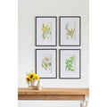 Set Of 4 Botanical Flower Wall Art, Home Decor For Living Room, Dining Room, Bedroom, Hallway, 20