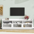 Sleek & Modern Design Tv Stand With Acrylic Board Door, Chic Elegant Media Console For Tvs Up To 65