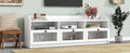 Sleek & Modern Design Tv Stand With Acrylic Board Door, Chic Elegant Media Console For Tvs Up To 65