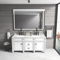 96*48bathroom led mirror is multi functional and each white-aluminium