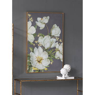 31.5" X 47" Botanical Wall Art Prints, Home Decor For Living Room Dining Room Bedroom Hallway Gold Microfiber