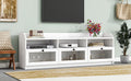 Sleek & Modern Design Tv Stand With Acrylic Board Door, Chic Elegant Media Console For Tvs Up To 65