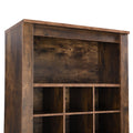 Stylish Design 30 Shoe Cubby Console, Contemporary Shoe Cabinet With Multiple Storage Capacity, Free Standing Tall Cabinet With Versatile Use For Hallway, Bedroom, Rustic Brown Filing Cabinets Rustic Brown Primary Living Space Particle Board