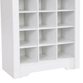 Stylish Design 30 Shoe Cubby Console, Contemporary Shoe Cabinet With Multiple Storage Capacity, Free Standing Tall Cabinet With Versatile Use For Hallway, Bedroom, White Filing Cabinets White Primary Living Space Particle Board