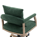 Coolmore Computer Chair Office Chair Adjustable Swivel Chair Fabric Seat Home Study Chair Emerald Boucle