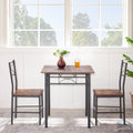 3 Piece Kitchen Dining Room Table Set Retro Brown Chair Antique Brown Brown Dining Room American Design,American Traditional,Antique Metal & Wood Metal & Wood