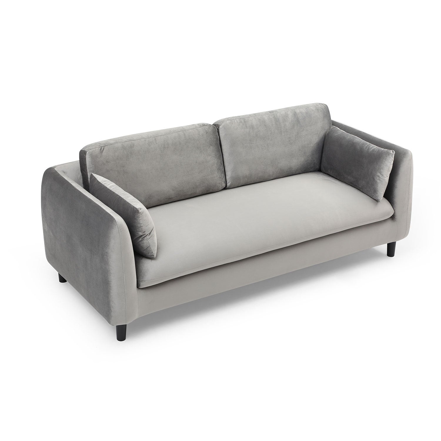 78.74Inch 2 Seat Upholstered Loveseat Sofa Modern Couch, Luxury Classic For Living Room Bedroom Apartment Office Grey Fabric