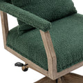 Coolmore Computer Chair Office Chair Adjustable Swivel Chair Fabric Seat Home Study Chair Emerald Boucle