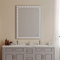 48X36 Inch Led Lit Bathroom Mirror, Wall Mounted Anti white-glass