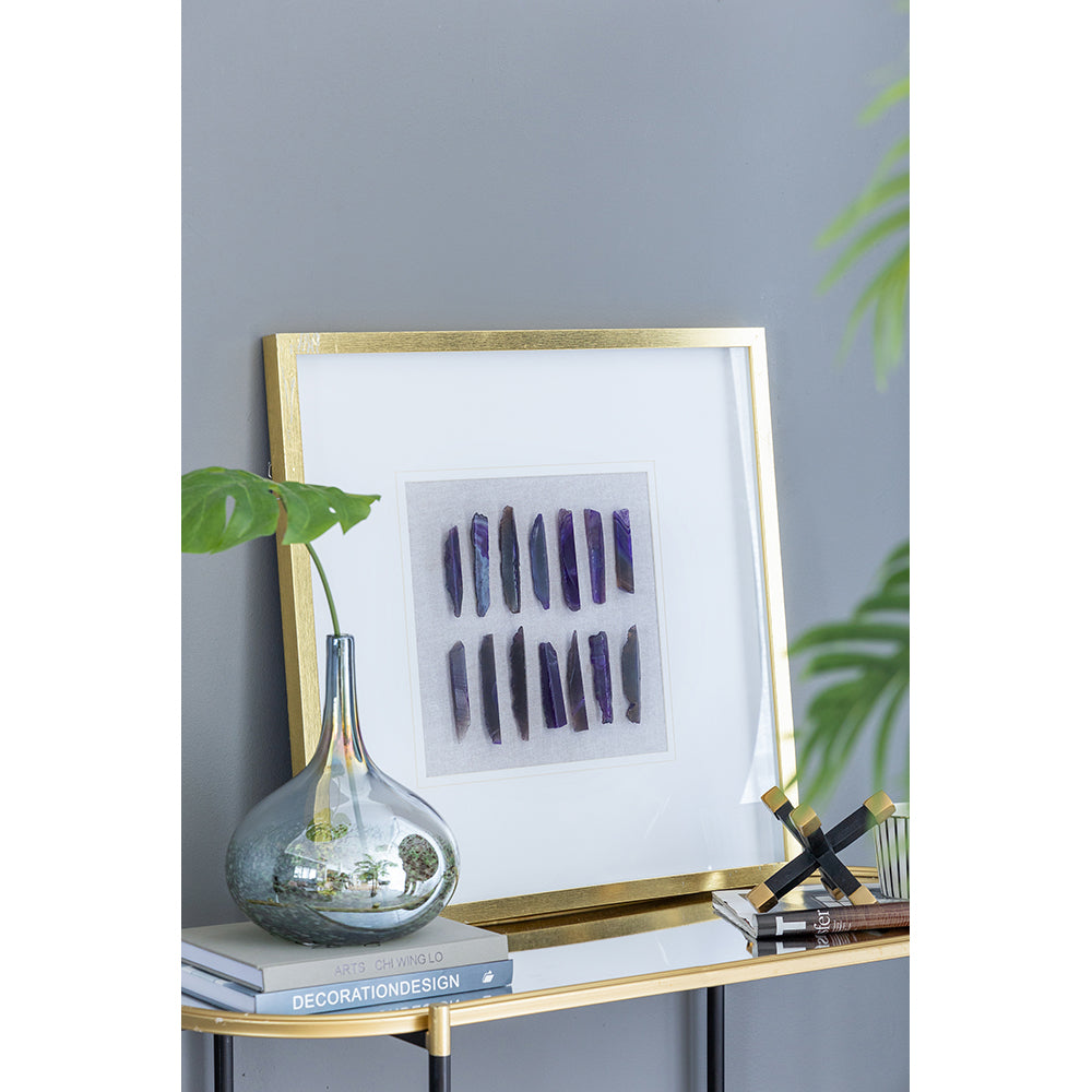 23.5 x 23.5" Grace Purple Agate Shadow Boxes Wall