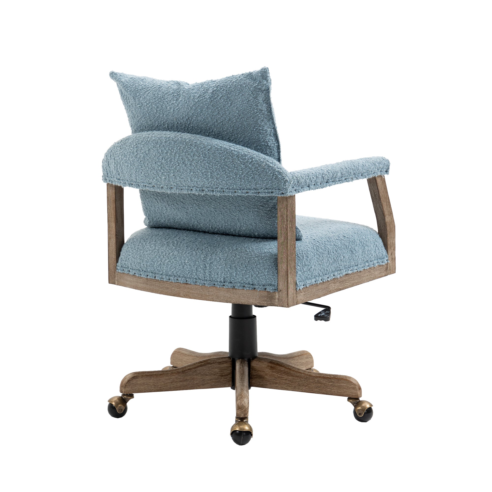 COOLMORE Computer Chair Office Chair Adjustable Swivel light blue-boucle