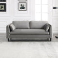 78.74Inch 2 Seat Upholstered Loveseat Sofa Modern Couch, Luxury Classic For Living Room Bedroom Apartment Office Grey Fabric