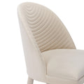 Coolmore Accent Chair ,Leisure Single Chair With Solid Wood Foot,2Pc Set Beige Velvet