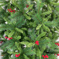 7.5 Ft Upside Down Christmas Tree With Artificial Berries And Santa'S Legs, Pvc Pine Needles, Artificial Holiday Christmas Pine Tree Green Pvc