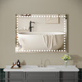 48X36 Inch Led Lit Bathroom Mirror, Wall Mounted Anti white-glass