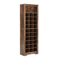 Stylish Design 30 Shoe Cubby Console, Contemporary Shoe Cabinet With Multiple Storage Capacity, Free Standing Tall Cabinet With Versatile Use For Hallway, Bedroom, Rustic Brown Filing Cabinets Rustic Brown Primary Living Space Particle Board