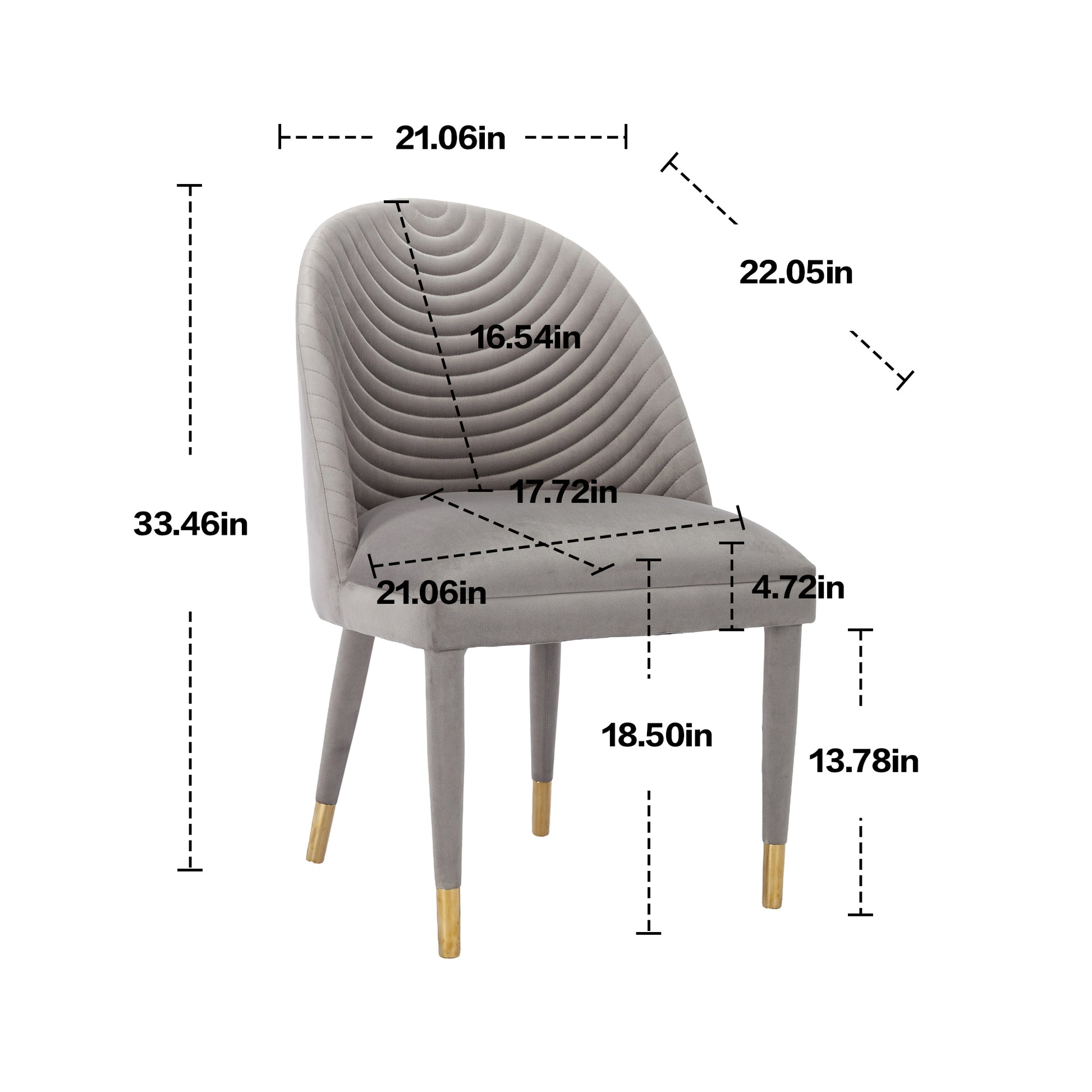 Coolmore Accent Chair ,Leisure Single Chair With Solid Wood Foot,2Pc Set Gray Velvet