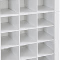 Stylish Design 30 Shoe Cubby Console, Contemporary Shoe Cabinet With Multiple Storage Capacity, Free Standing Tall Cabinet With Versatile Use For Hallway, Bedroom, White Filing Cabinets White Primary Living Space Particle Board