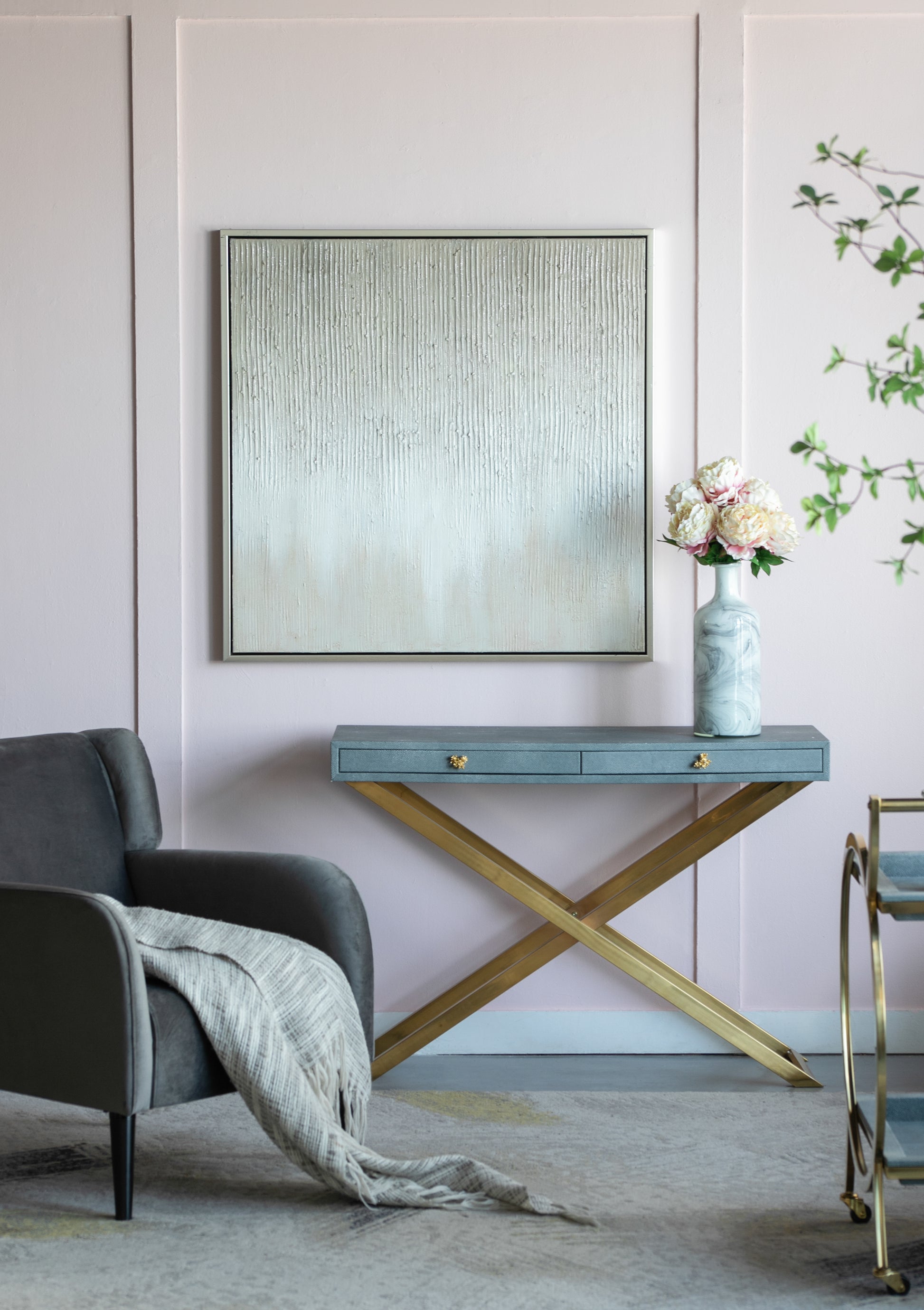 40" X 40" Golden Sunshine Framed Hand Painted Canvas Print Wall Art, Wall Decor For Living Room Bedrrom Entryway Office Multicolor Polyester