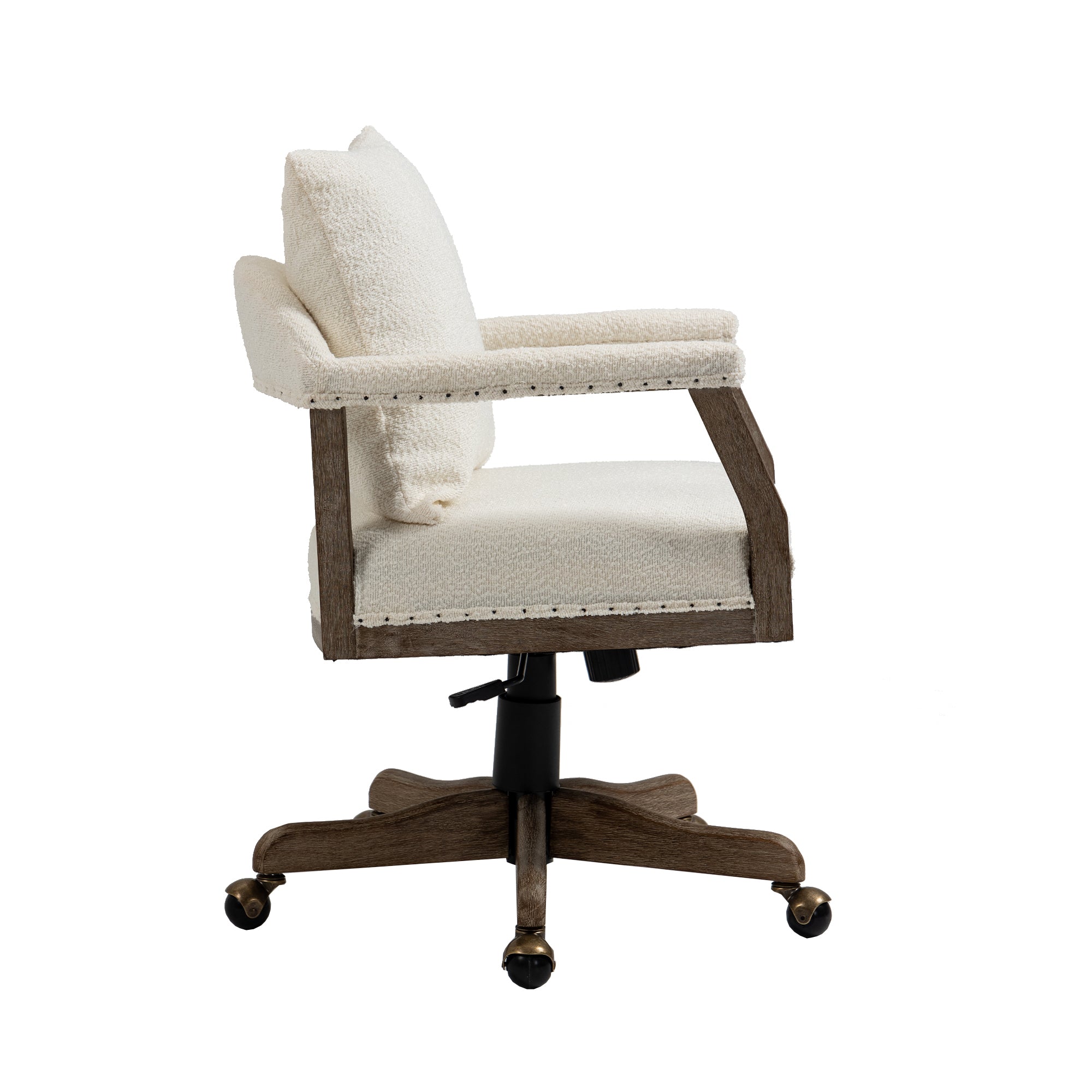 COOLMORE Computer Chair Office Chair Adjustable Swivel beige-boucle