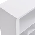 Stylish Design 30 Shoe Cubby Console, Contemporary Shoe Cabinet With Multiple Storage Capacity, Free Standing Tall Cabinet With Versatile Use For Hallway, Bedroom, White Filing Cabinets White Primary Living Space Particle Board