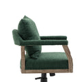 Coolmore Computer Chair Office Chair Adjustable Swivel Chair Fabric Seat Home Study Chair Emerald Boucle