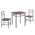 3 Piece Kitchen Dining Room Table Set Retro Brown Chair Antique Brown Brown Dining Room American Design,American Traditional,Antique Metal & Wood Metal & Wood