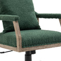 Coolmore Computer Chair Office Chair Adjustable Swivel Chair Fabric Seat Home Study Chair Emerald Boucle