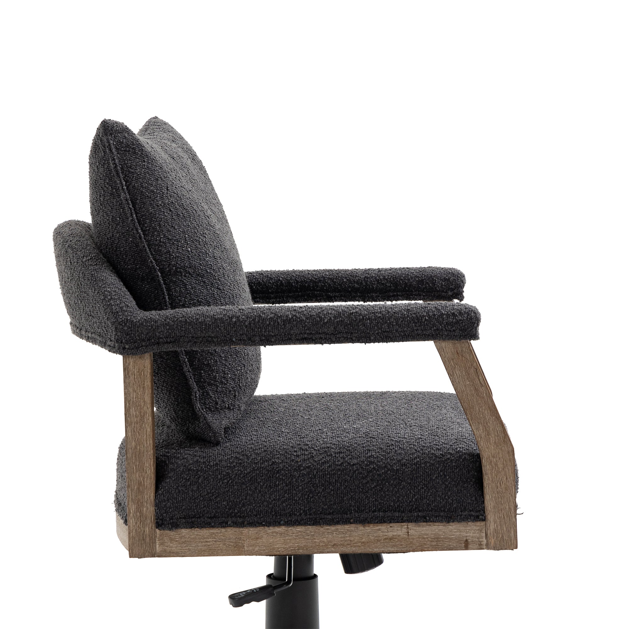 COOLMORE Computer Chair Office Chair Adjustable Swivel black-boucle