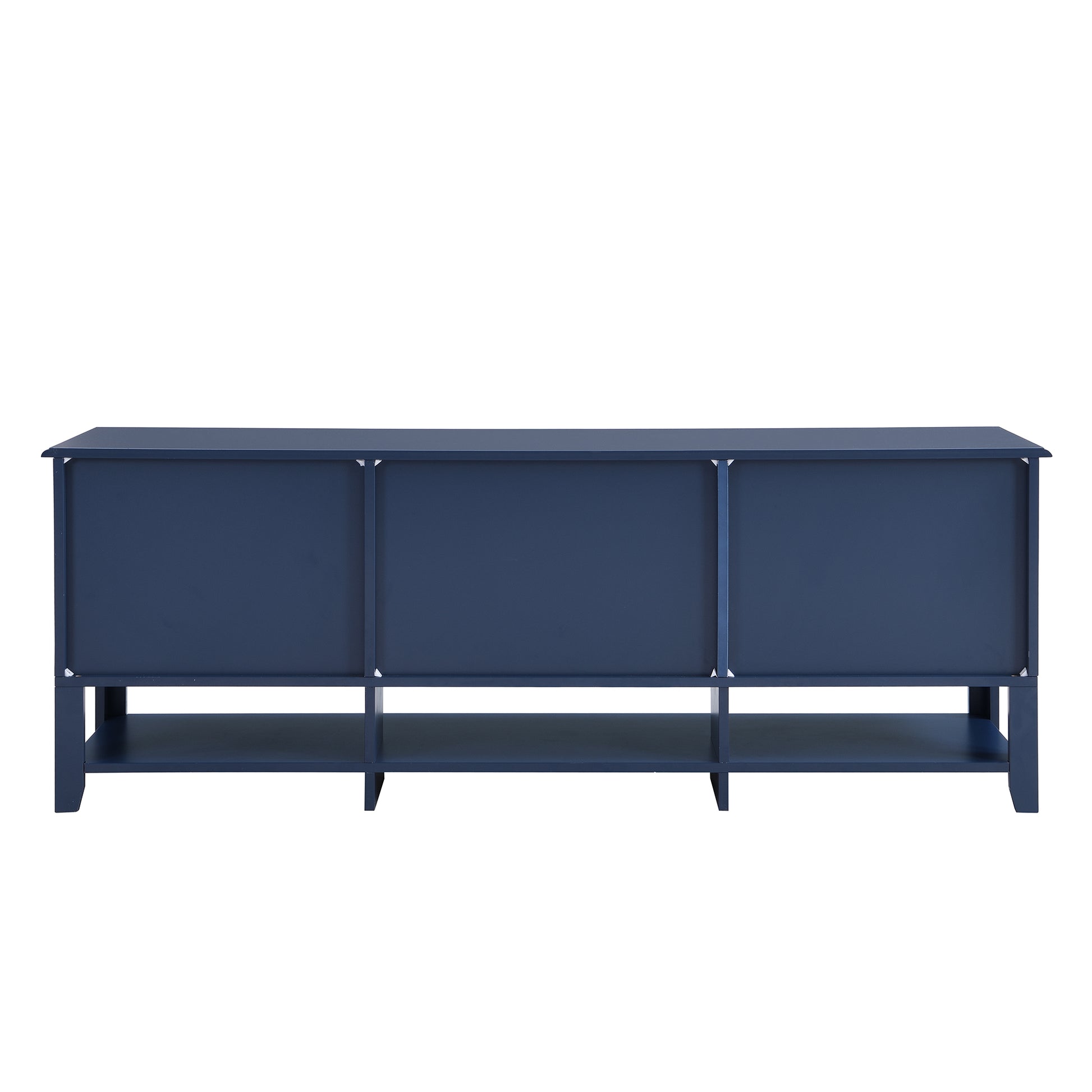 Tv Stand For Tvs Up To 60'', Entertainment Center With Multifunctional Storage Space, Tv Cabinet With Modern Design, Media Console For Living Room, Bedroom Blue 50 59 Inches 50 59 Inches 60 Inches Mdf