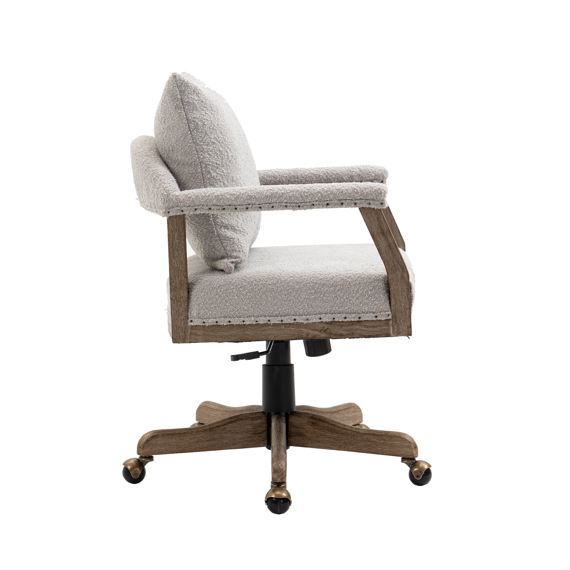 COOLMORE Computer Chair Office Chair Adjustable Swivel light gray-boucle