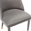 Coolmore Accent Chair ,Leisure Single Chair With Solid Wood Foot,2Pc Set Gray Velvet