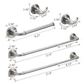 Bathroom Hardware Set Brushed Nickel 4 Pieces Bathroom Towel Rack 24 Inches Adjustable Bathroom Accessories Set Brushed Nickel Bathroom Antique,Classic,Industrial,Modern Stainless Steel