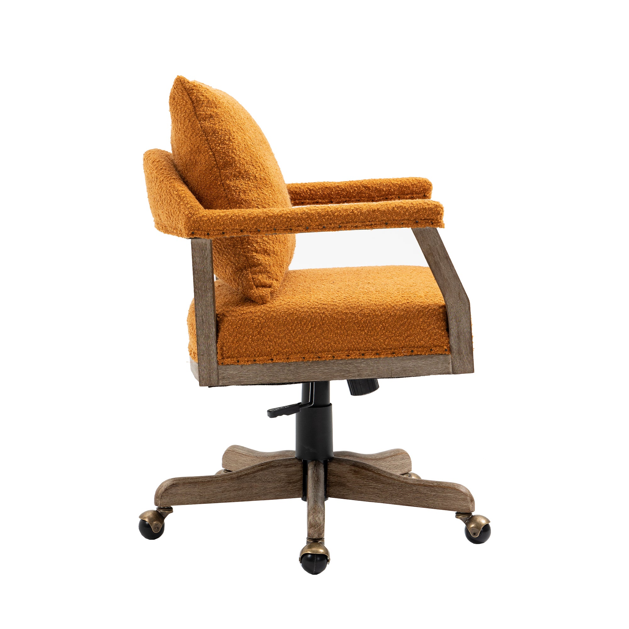 COOLMORE Computer Chair Office Chair Adjustable Swivel orange-boucle