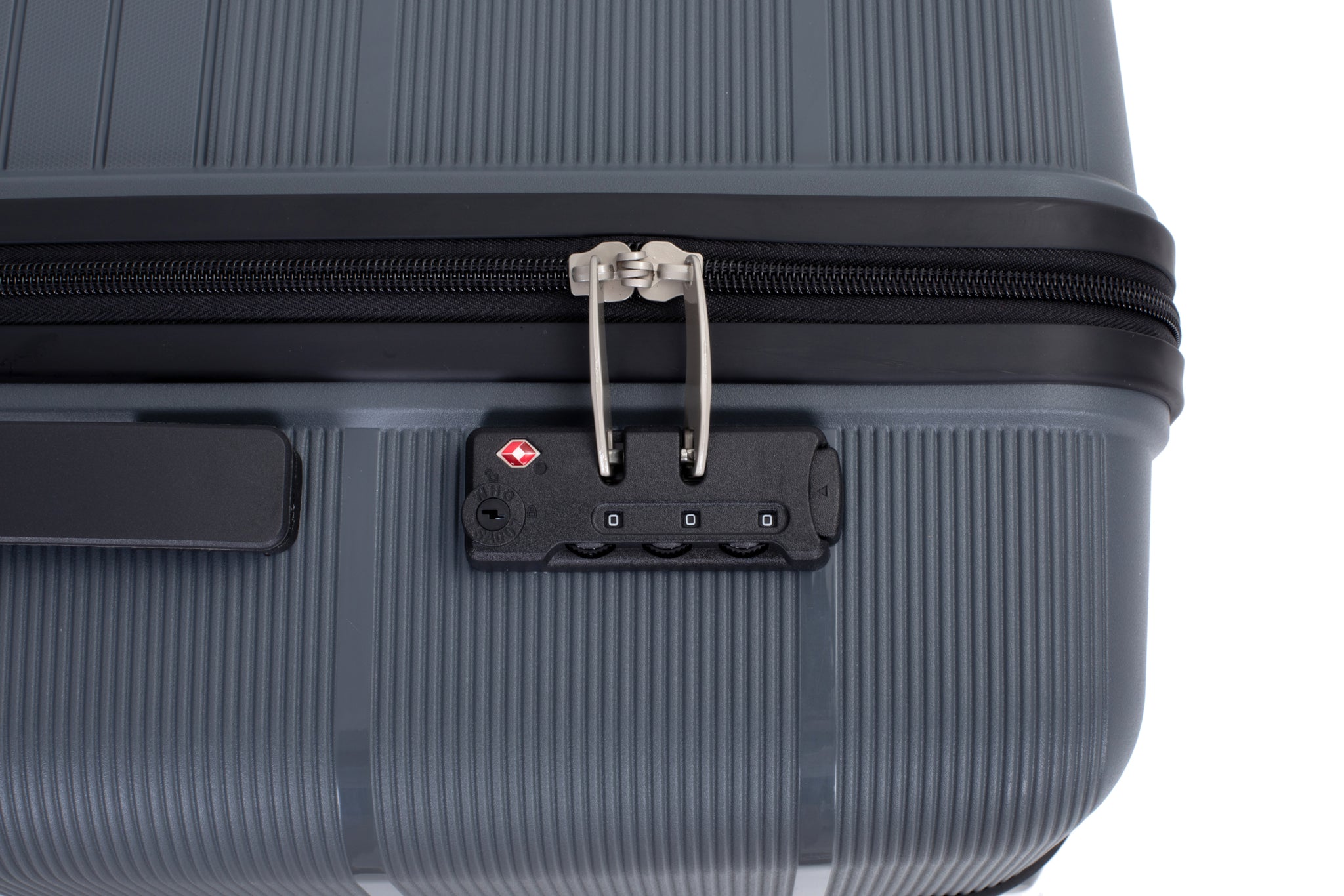 Hardshell Suitcase Double Spinner Wheels PP Luggage gray-polypropylene