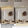 Modern Champagne Gold Kitchen Island Light Oval Crystal Ceiling Chandelier Transparent Modern Crystal