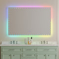 55X36 inch LED Bathroom Mirror with Lights Backlit RGB white-aluminium