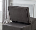 Living Room Bed Room With Grey Linen Fabric Recliner Chair Bed Grey Foam Fabric