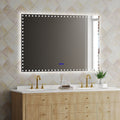 60X40 inch LED Bathroom Mirror with Lights Backlit RGB white-aluminium