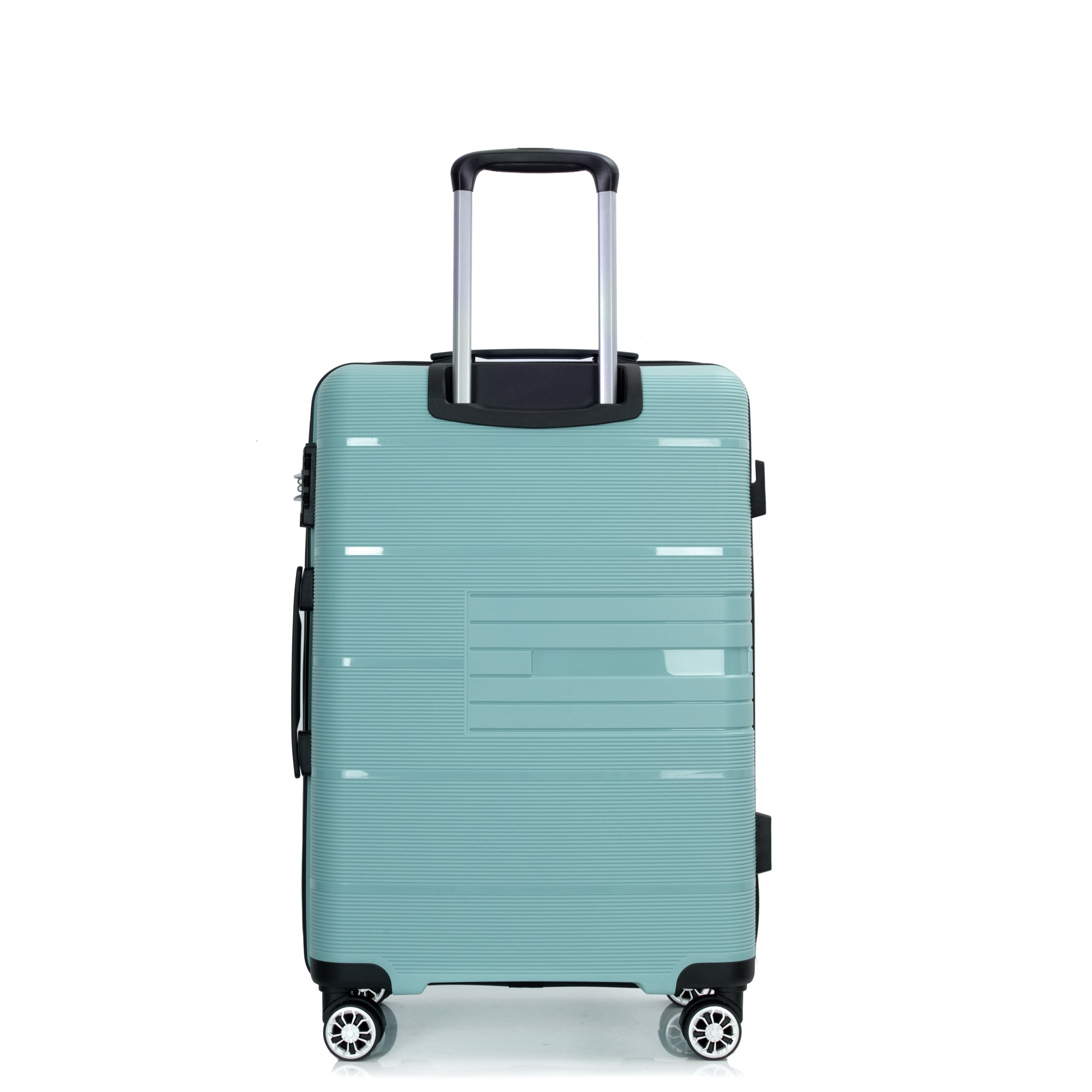 Hardshell Suitcase Double Spinner Wheels PP Luggage light green-polypropylene