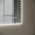 48X24 inch LED Bathroom Mirror with Lights Backlit RGB white-aluminium