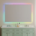 60X40 inch LED Bathroom Mirror with Lights Backlit RGB white-aluminium